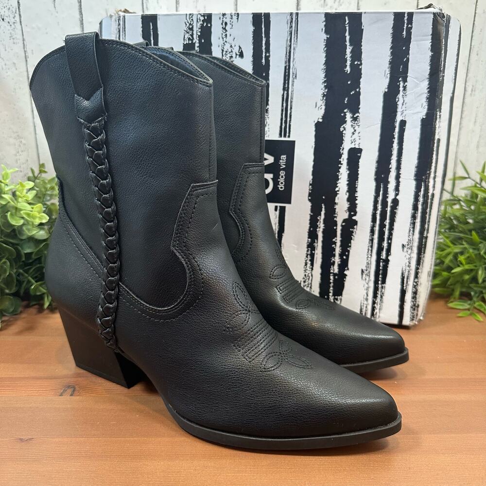 Dolce Vita Black Ankle Boots